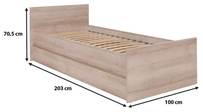 Nowoczesne łóżko do pokoju młodzieżowego 90x200 cm COSTA 