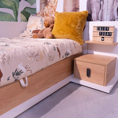 Łóżko dziecięce z materacem i pojemnikiem 90x200 cm SIMI
