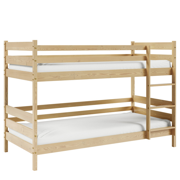 Łóżko piętrowe do pokoju dziecięcego z barierką 80x190 cm LUMISLE