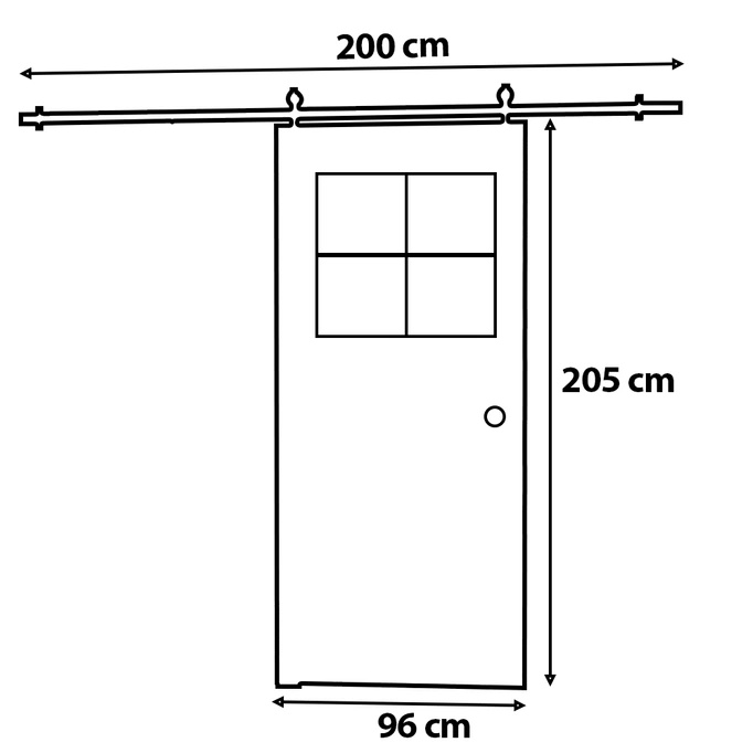 Drzwi przesuwne do pokoju 90 cm AREZO białe