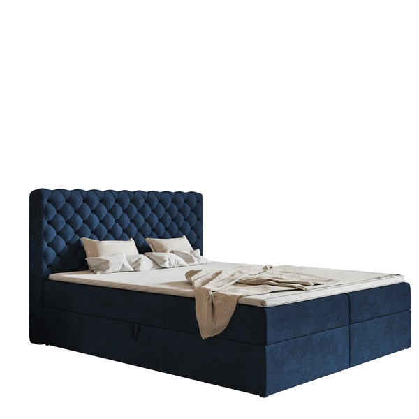 Nowoczesne łóżko kontynentalne 180x200 cm z pojemnikiem BROLY