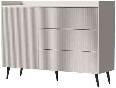 Komoda do salonu na nóżkach nowoczesna 126 cm ASPERO kaszmir