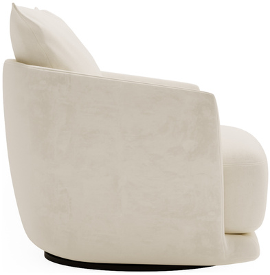 Beżowy obrotowy fotel do salonu nowoczesny WISO