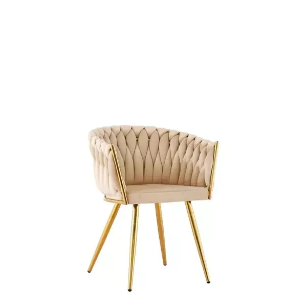 Krzesło tapicerowane beż ROLISO