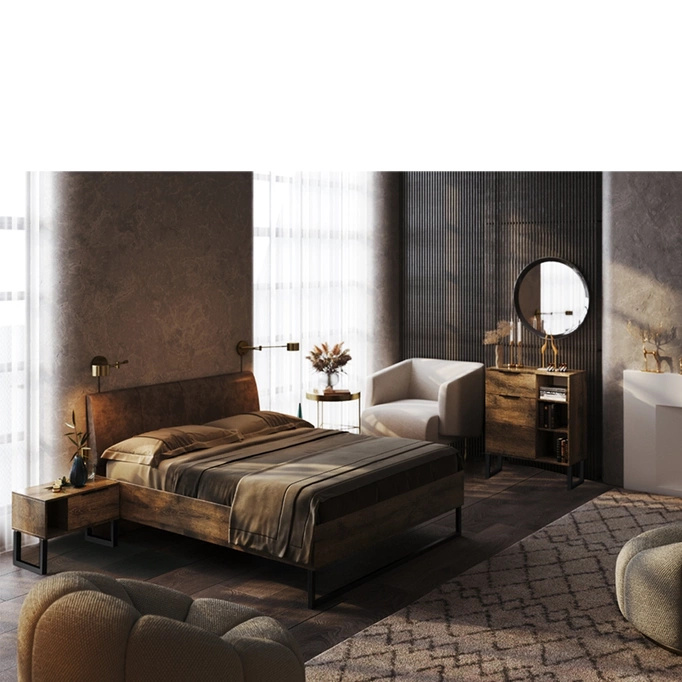 Łóżko do sypialni z zagłówkiem 160x200 cm KARITA