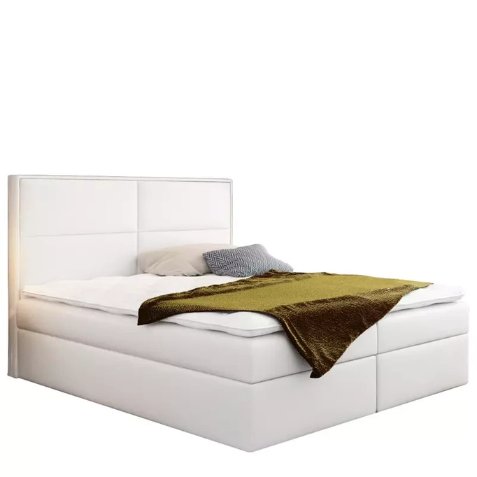 Łóżko Kontynentalne 120x200 białe GABRIEL