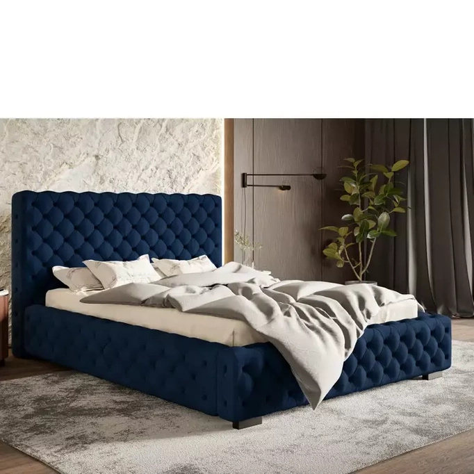Łóżko do sypialni 120x200 cm z pojemnikiem AMRON