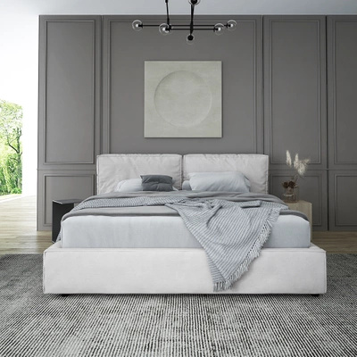 Łóżko tapicerowane z pojemnikiem na pościel 160x200 PALISE