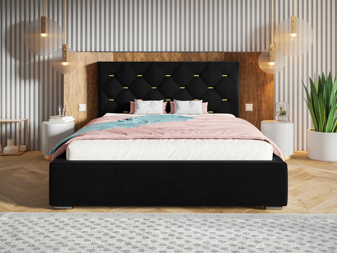 Łóżko do sypialni 160x200 cm z zagłówkiem VIVID