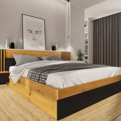 Łóżko sypialniane 180x200 z zagłówkiem NELGARI