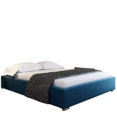 Łóżko tapicerowane 120x200 niebieskie PARYŻ
