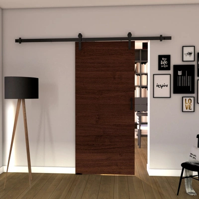 Drzwi przesuwne do garderoby 80 cm ANZIO wenge